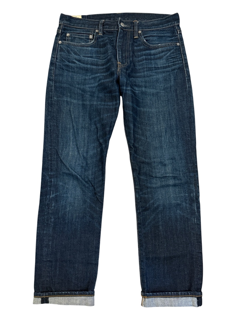 J Crew 770 Straight Jeans 31x30 Fits 32x28 Kaihara Denim Dark Blue Wash Stretch - Picture 2 of 15